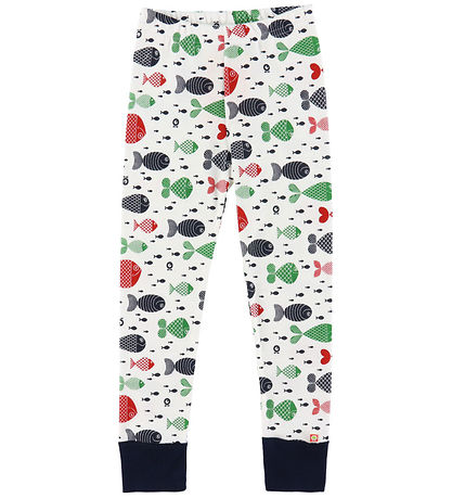 Katvig Leggings - Hvit m. Fisk Katvig Leggings - Hvit m. Fisk