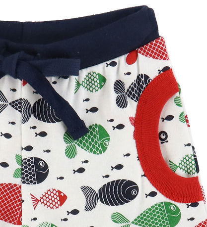 Katvig Shorts - White w. Fish