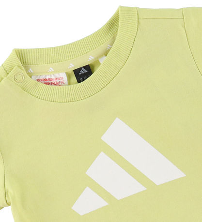 adidas Performance Set - T-shirt/Shorts - 160 - Powder Yellow/Hv