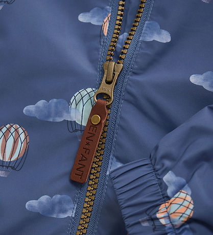 En Fant Lightweight Jacket - Vintage Indigo w. Hot air balloons