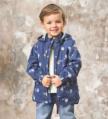 En Fant Lightweight Jacket - Vintage Indigo w. Hot air balloons