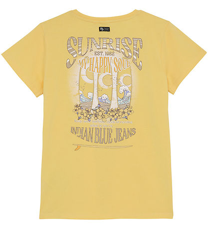 Indianer Blue Jeans T-Shirt - Sunburst m. Print