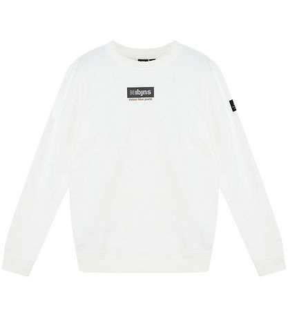 Indverskt Blue Jeans Peysa - White M. Prentað Indverskt Blue Jeans Peysa - White M. Prentað