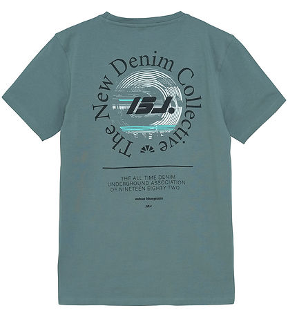 Indisk Blue Jeans T-shirt - Stormigt Sea m. Tryck
