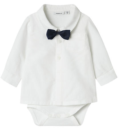 Name It Skyrtu samfella l/e - NbmDemolle - Bright White