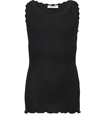 Rosemunde Top - Long - Rib - Balta - Black w. Lace Rosemunde Top - Long - Rib - Balta - Black w. Lace