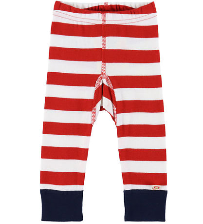 Katvig Leggings - Rot/Weiß Gestreift