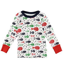 Katvig Blouse - Navy w. Fish Katvig Blouse - Navy w. Fish