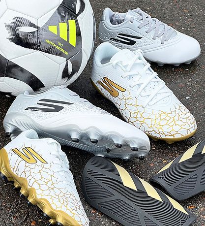Skechers Football Boots - Razor 1.5 Jr TD FG - White/Silver
