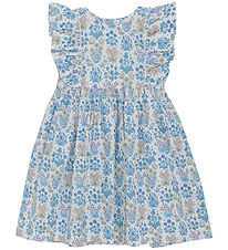 Huttelihut Dress - Soft Chambray w. Flowers Huttelihut Dress - Soft Chambray w. Flowers
