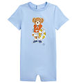 Polo Ralph Lauren Summer Romper - Light Blue w. Soft Toy Polo Ralph Lauren Summer Romper - Light Blue w. Soft Toy
