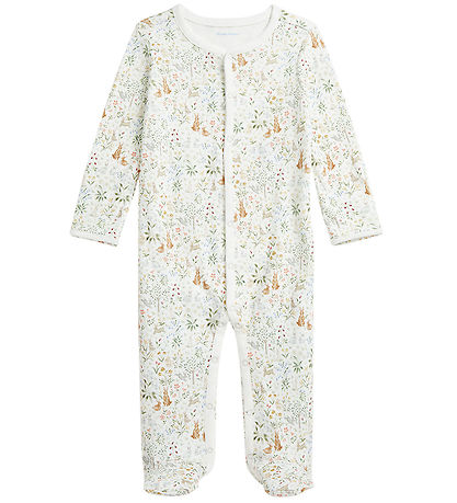 Polo Ralph Lauren Jumpsuit - White w. Flowers/Hares