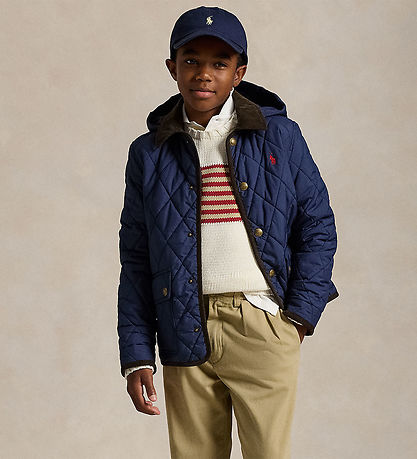 Polo Ralph Lauren Tröja - Stickad - Vit m. Flagga Polo Ralph Lauren Tröja - Stickad - Vit m. Flagga