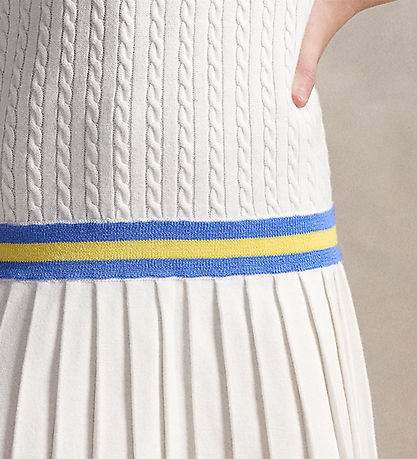 Robe Polo Ralph Lauren - Tricoté - Blanc av. Bleu