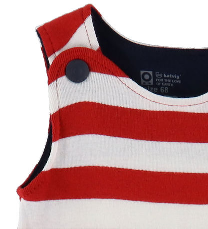 Katvig Overalls - Red/White Striped