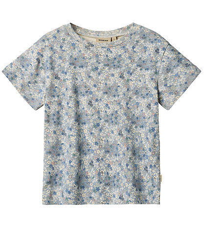 Wheat T-shirt - Ella - Blue Summer Blommor