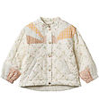 Wheat Jacket - Quilted - Inga - Ivory Checked Flowers Wheat Jacket - Quilted - Inga - Ivory Checked Flowers