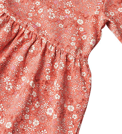 Wheat Kleid - Sessa - Coral Blumen Wheat Kleid - Sessa - Coral Blumen