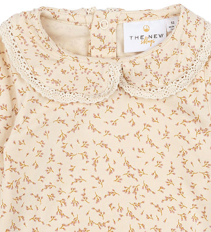 The New Siblings Romper l/s - TnsbNora - White Swan/Beige m. Blo