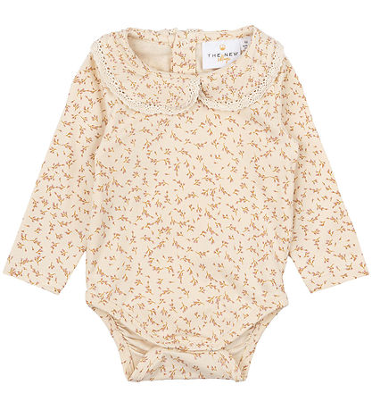 The New Siblings Romper l/s - TnsbNora - White Swan/Beige m. Blo