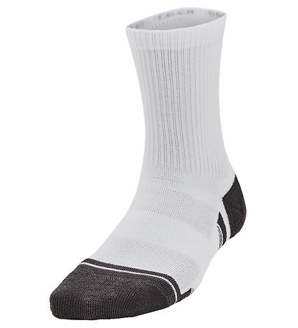 Under Armour Socks - 3-Pack - White w. Grey Under Armour Socks - 3-Pack - White w. Grey