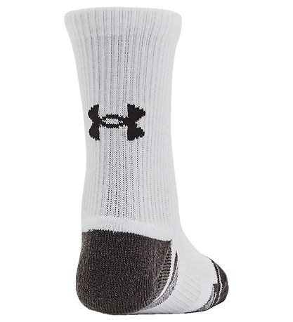 Under Armour Socks - 3-Pack - White w. Grey Under Armour Socks - 3-Pack - White w. Grey