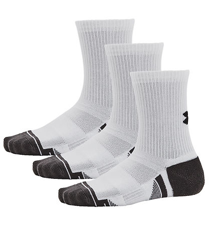 Under Armour Socks - 3-Pack - White w. Grey Under Armour Socks - 3-Pack - White w. Grey