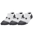 Under Armour Ankle Socks - 3-Pack - White w. Grey