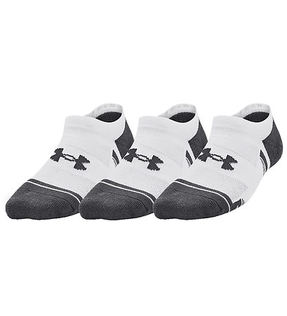 Under Armour Ankle Socks - 3-Pack - White w. Grey