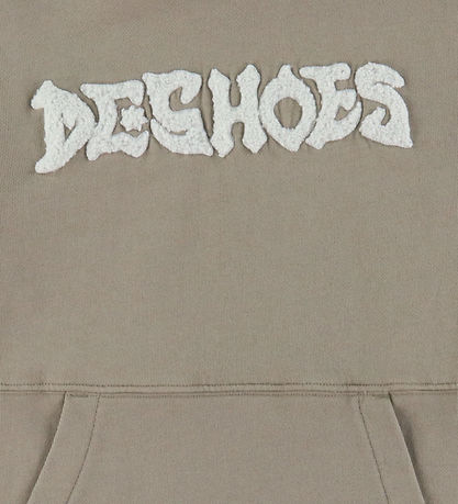 DC Shoes Hoodie - Mortar - Crockery w. White