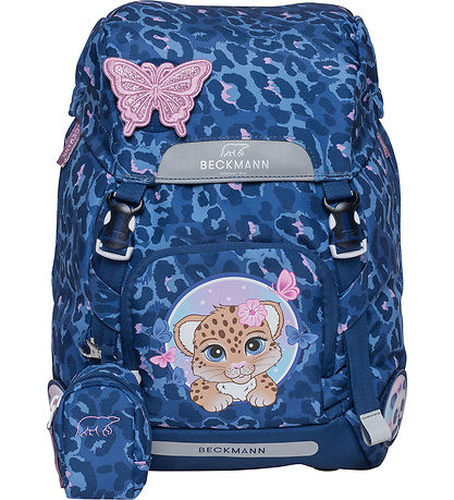 Cartable Beckmann - Classic+ - Cheetah - Bleu Foncé Cartable Beckmann - Classic+ - Cheetah - Bleu Foncé