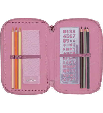 Beckmann Pencil Case w. Contents - Pink Beckmann Pencil Case w. Contents - Pink