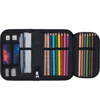 Beckmann Pencil Case w. Contents - Ninja Elements - Black