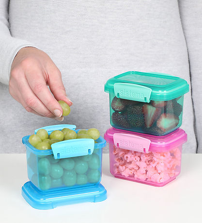 Sistema Lunchbox - 400 mL - 3-Pack - Pink/Blue/Turquoise Sistema Lunchbox - 400 mL - 3-Pack - Pink/Blue/Turquoise