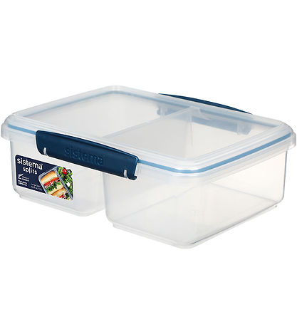 Boîte à Repas Sistema - 1,9 L Split - Bleu Foncé Boîte à Repas Sistema - 1,9 L Split - Bleu Foncé