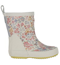 Wheat Rubber Boots - Welly - Bright Flowers