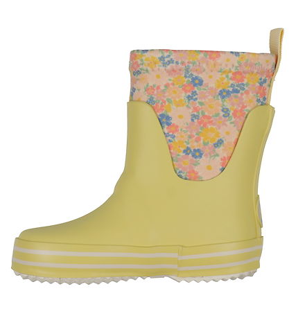 Wheat Rubber Boots - Mist - Multi Flowers