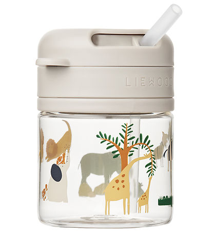 Liewood Cup w. Straws - Pavia - 280 mL - All Together/Sandy Liewood Cup w. Straws - Pavia - 280 mL - All Together/Sandy