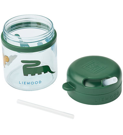 Liewood Mugg m. Sugrör - Pavia - 280 ml - Dinosaurs/Mist