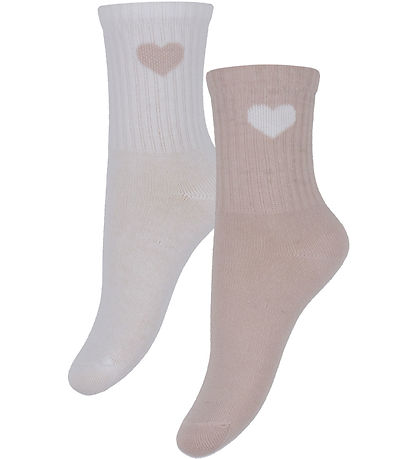 Minymo Socks - 2-Pack - Shell w. Heart