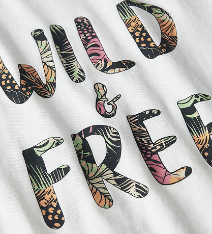 Name It T-shirt - Noos - NkfVanaya - Bright White/Wild & Free