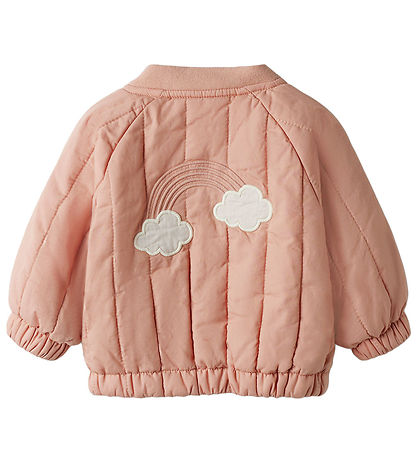 Lil' Atelier Bomber Jacket - NbnLio - Misty Rose w. Rainbow