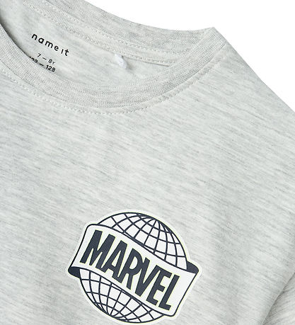 Name It T-shirts - Marvel - NkmMajor - Light Grey Melange Name It T-shirts - Marvel - NkmMajor - Light Grey Melange