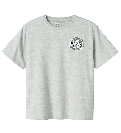 Name It T-shirts - Marvel - NkmMajor - Light Grey Melange Name It T-shirts - Marvel - NkmMajor - Light Grey Melange