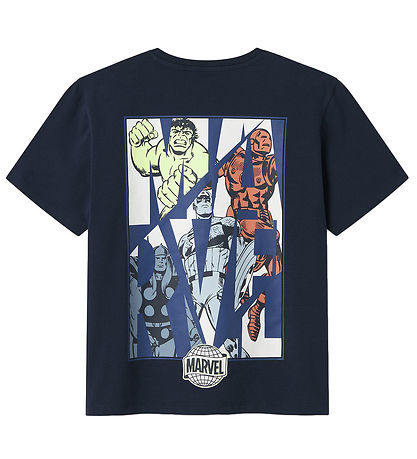Name It T-shirts - Marvel - NkmMajor - Navy Blazer w. Print