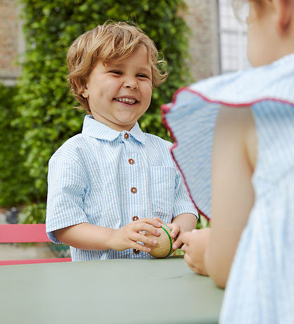 Copenhagen Colors Shirt - Sky Blue W. Cream Stripe