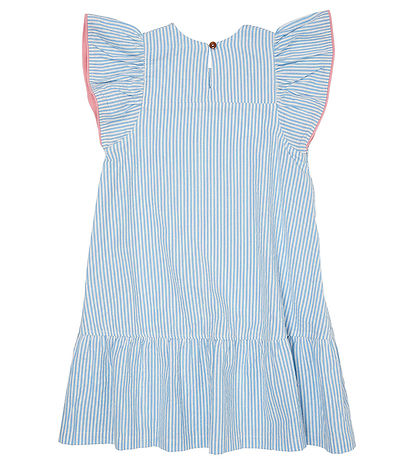 Copenhagen Colors Dress - Sky Blue W. Cream Stripe W. Pink