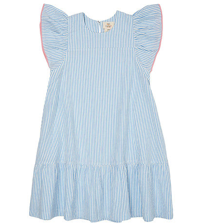 Copenhagen Colors Dress - Sky Blue W. Cream Stripe W. Pink