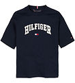 Tommy Hilfiger Stuttermabolur - Varsity - Dark Nótt Dökkblátt