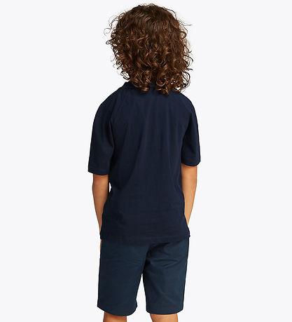 Tommy Hilfiger Stuttermabolur - Varsity - Dark Nótt Dökkblátt